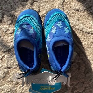 Blue Shark Print Toddler Water Shoes